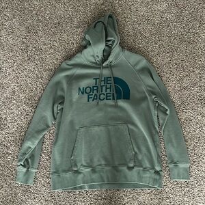 Green north face hoodie